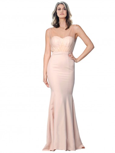 Cheap Nude Sweetheart Sleeveless Low Back Long Evening Dress UK