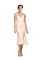 Purcahse  Nude V-Neck Sleeveless Low Back Midi Length Evening Dress UK