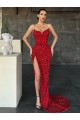 Purcahse  Red V-Neck Sleeveless Sweep Train Evening Dress UK