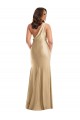 Purcahse  Soft Gold One Shoulder Sleeveless Long Plus Size Evening Dress UK