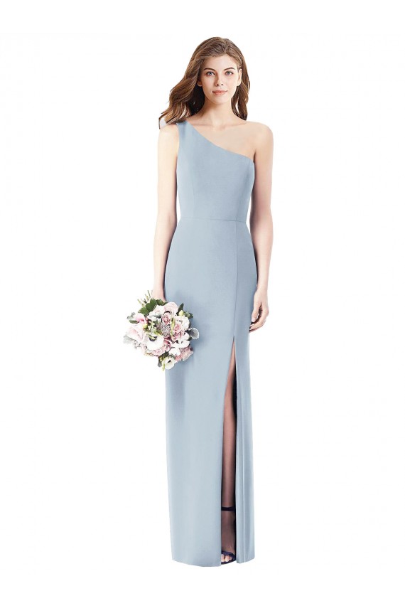 Purcahse  Light Sky Blue One Shoulder Sleeveless Long Semi Formal Evening Dresses UK