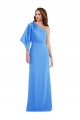 Purcahse  Peacock Blue One Shoulder Bell Sleeves Long Semi Formal Evening Dress UK