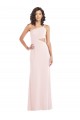 Purcahse  Pink One Shoulder Sleeveless Stretch Crepe Long Maxi Evening Dress UK