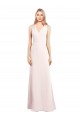 Purcahse  Pink V-Neck Sleeveless Keyhole Back Long Semi Formal Evening Dress UK