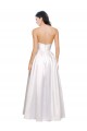 Purcahse  White Strapless Sleeveless Low Back Long Evening Dress UK